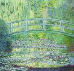 Claude Monet - The Waterlily Pond with the Japanese Bridge painting