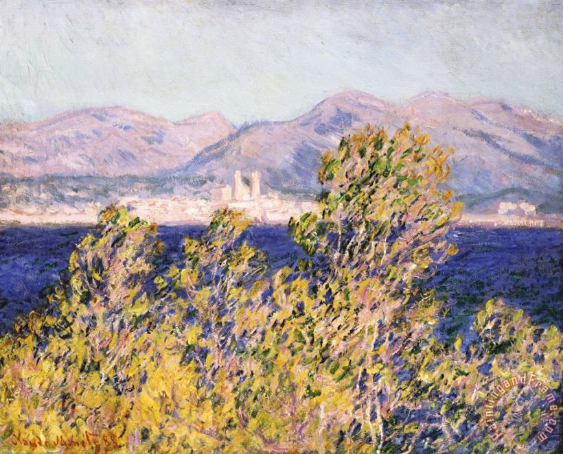 Claude Monet View of the Cap dAntibes with the Mistral Blowing Art Print