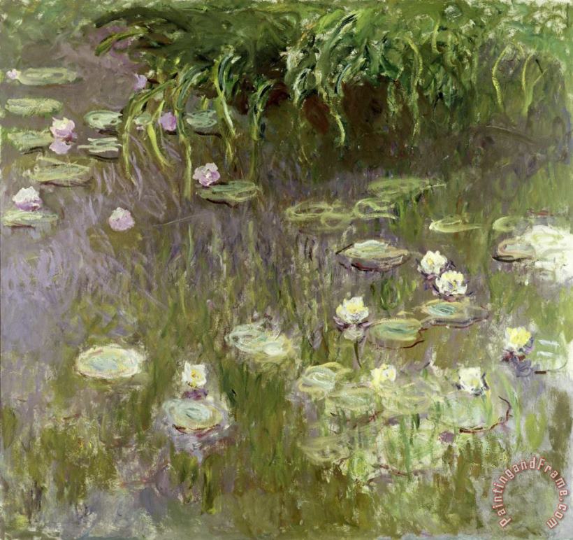 Waterlilies at Midday painting - Claude Monet Waterlilies at Midday Art Print