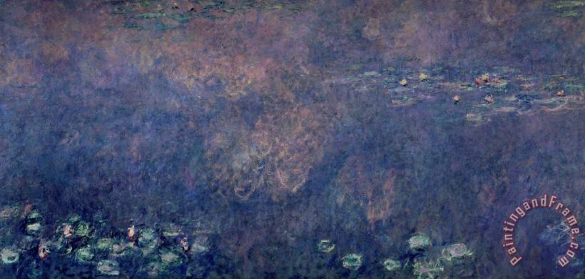 Claude Monet Waterlilies Two Weeping Willows Art Print