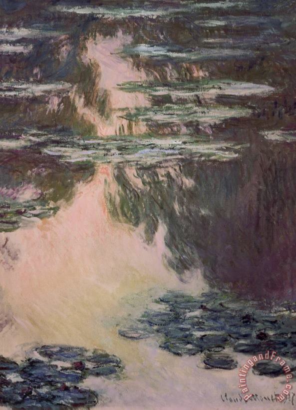 Claude Monet Waterlilies with Weeping Willows Art Painting