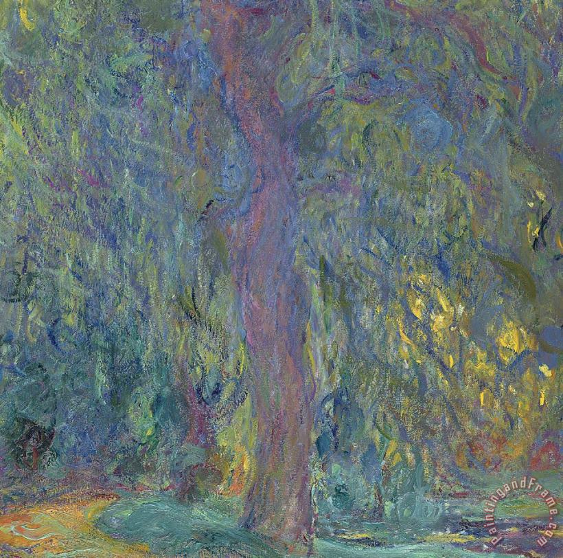 Weeping Willow painting - Claude Monet Weeping Willow Art Print