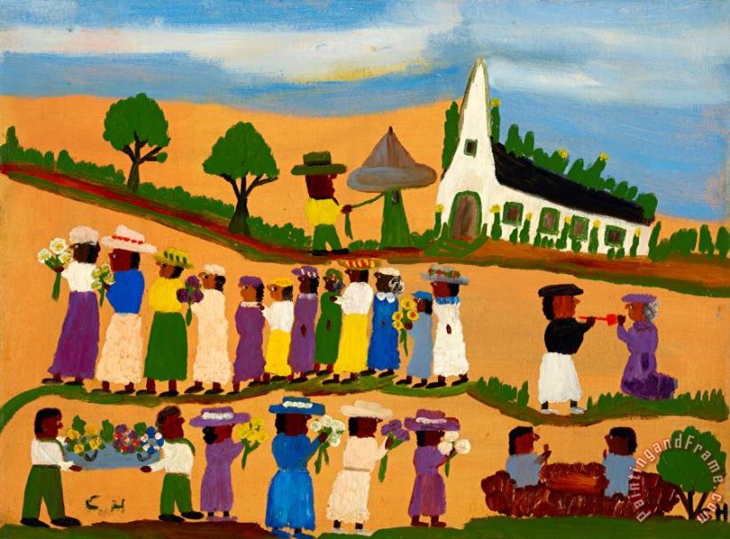 Clementine Hunter Funeral Art Painting