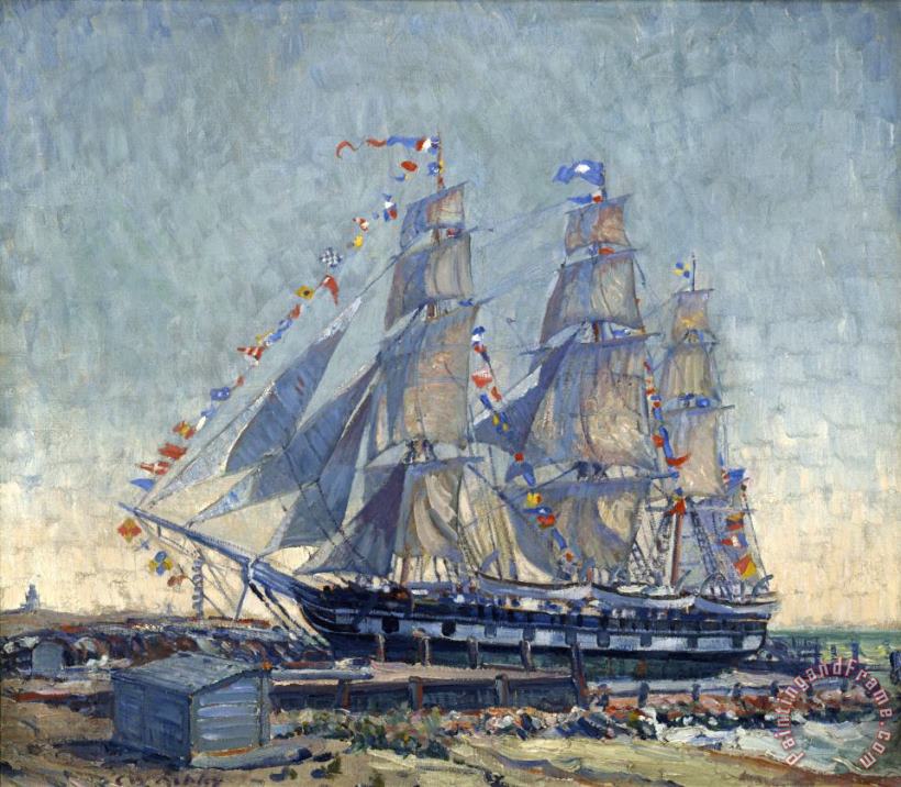 Ship Charles W. Morgan at Round Hill painting - Clifford Warren Ashley Ship Charles W. Morgan at Round Hill Art Print