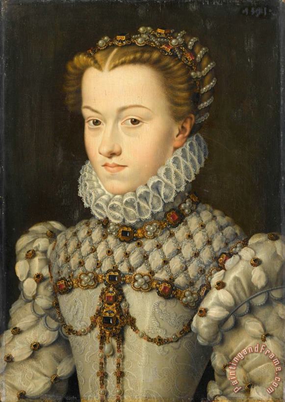 Clouet, Francois Elisabeth of Austria (ca. 1571) Art Painting
