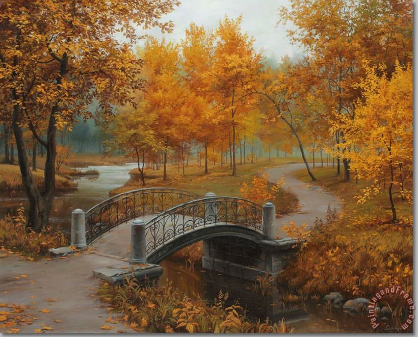 Collection Bridge in Garden 2 Art Painting