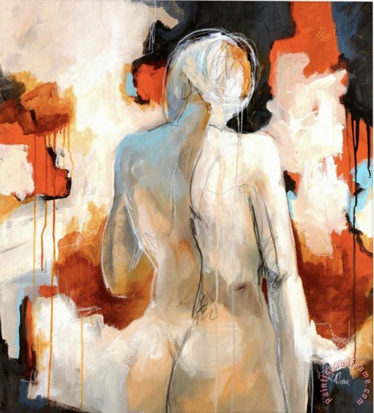 Lady Shower painting - Collection Lady Shower Art Print