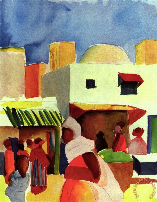 Collection Market in Algiers 1914 Art Painting