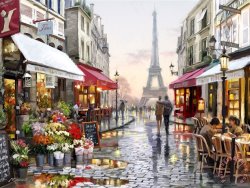 Collection - Paris Cityscape painting