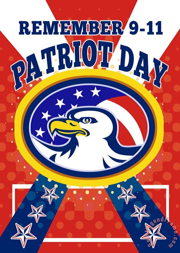 Collection 10 American Eagle Patriot Day 911 Poster Greeting Card Art Print