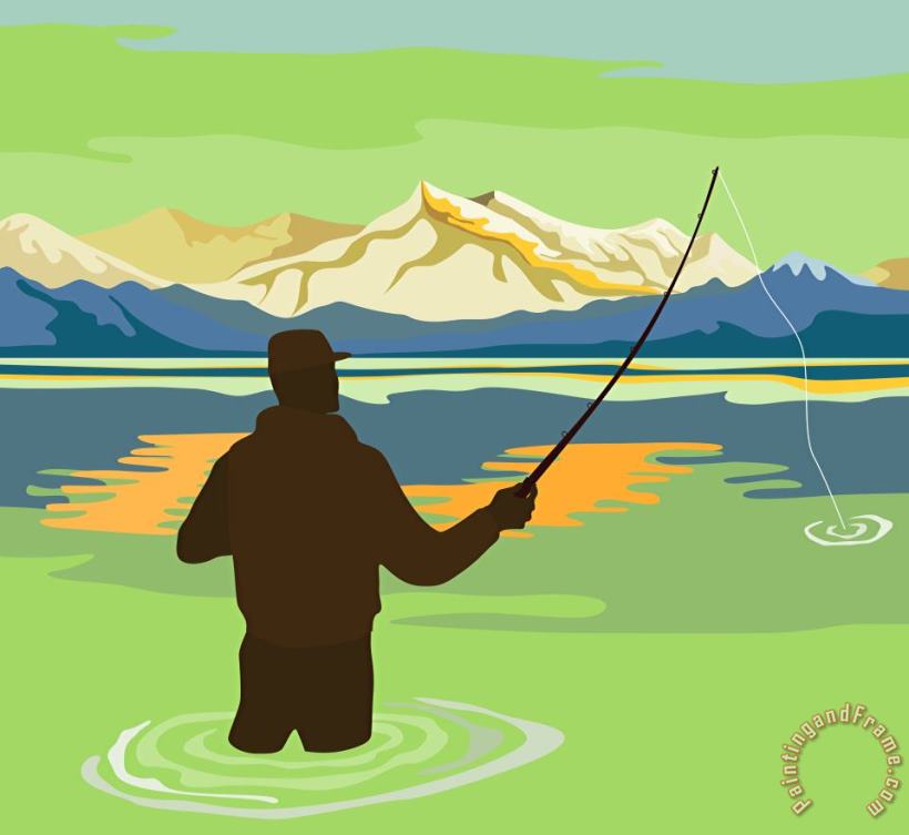 Collection 10 Fly Fisherman Casting Art Print
