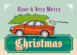 Collection 10 Merry Christmas Tree Car Automobile