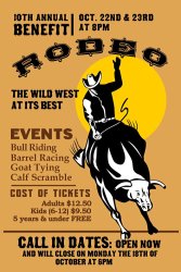 Collection 10 Rodeo Cowboy Riding Bull Poster