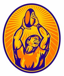 Collection 10 Rugby player jumping catching ball