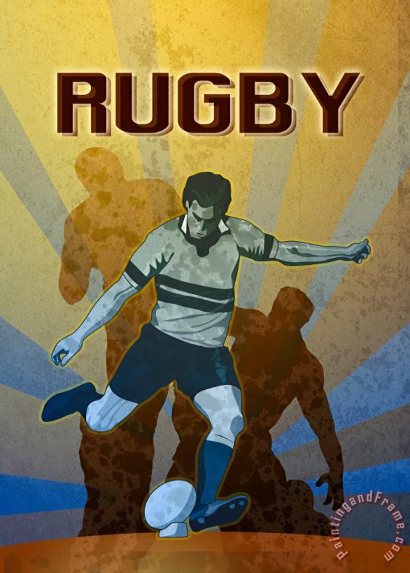 Collection 10 Rugby Player Kicking The Ball Art Painting