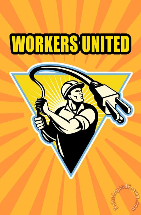 Worker United painting - Collection 10 Worker United Art Print