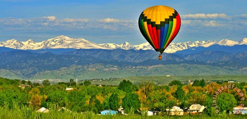 Ballooning Over The Rockies painting - Collection 14 Ballooning Over The Rockies Art Print