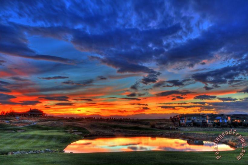 Collection 14 Sunset over The Golf Course Art Print