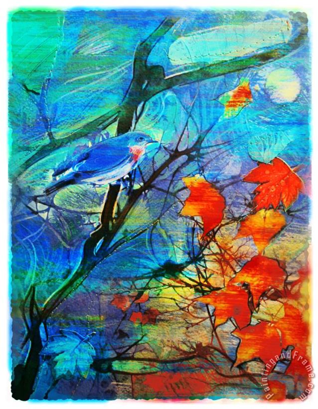 Collection 8 Autumn Bluebird Art Painting