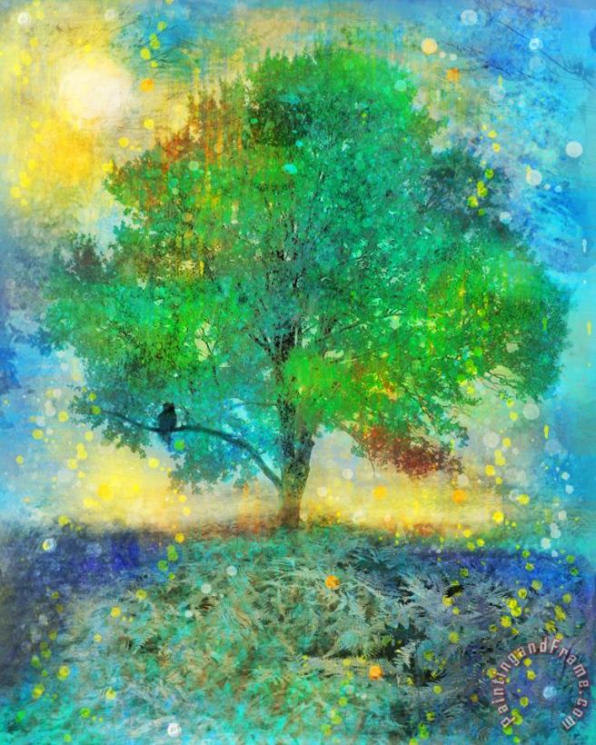 Firefly summer nights painting - Collection 8 Firefly summer nights Art Print
