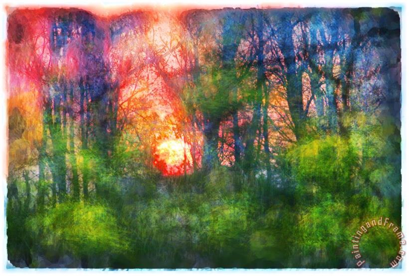 Red sky in the morning painting - Collection 8 Red sky in the morning Art Print