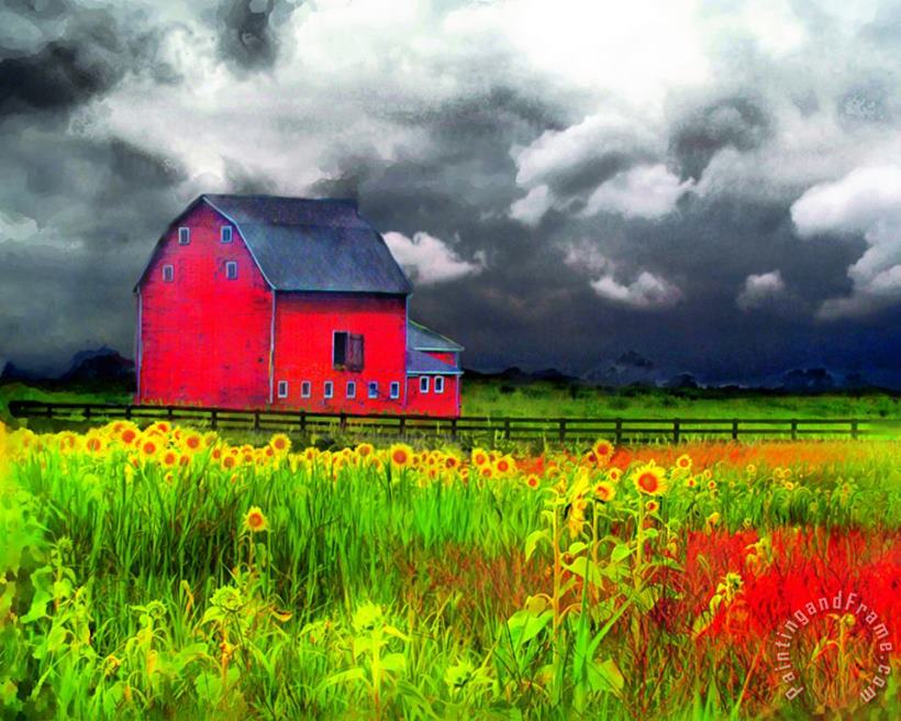 The red barn painting - Collection 8 The red barn Art Print