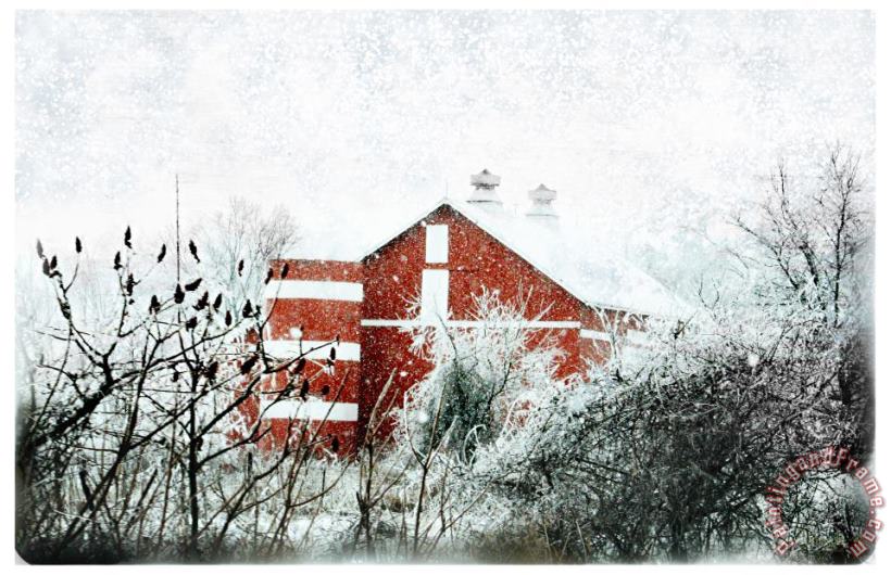Winter View painting - Collection 8 Winter View Art Print