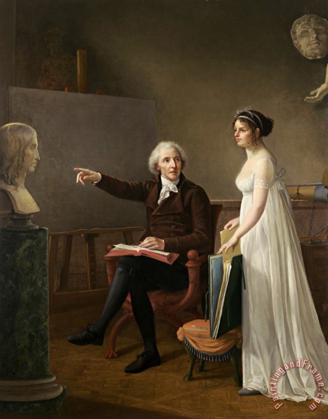 Constance Mayer Self Portrait with The Artist's Father Art Painting