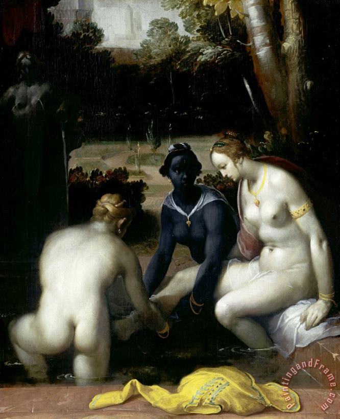 Cornelis Cornelisz. van Haarlem Bathsheba at Her Toilet Art Painting