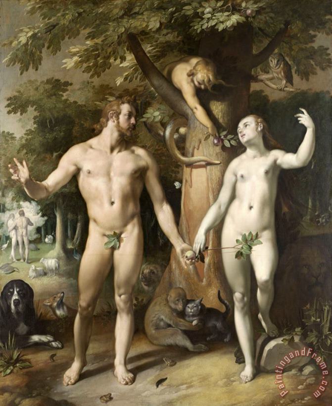The Fall of Man painting - Cornelis Cornelisz. van Haarlem The Fall of Man Art Print