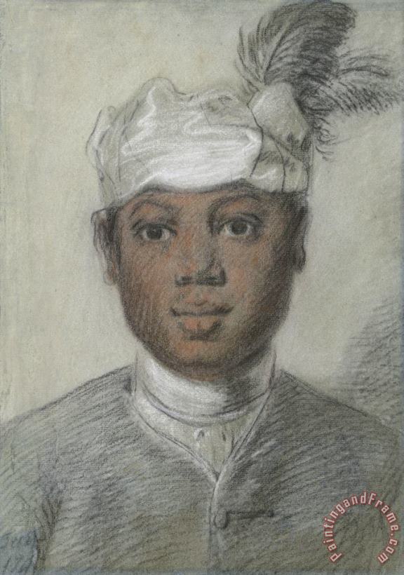 Cornelis Troost Hoofd Van Een Zwarte Jongeman Met Tulband Met Veren Art Painting