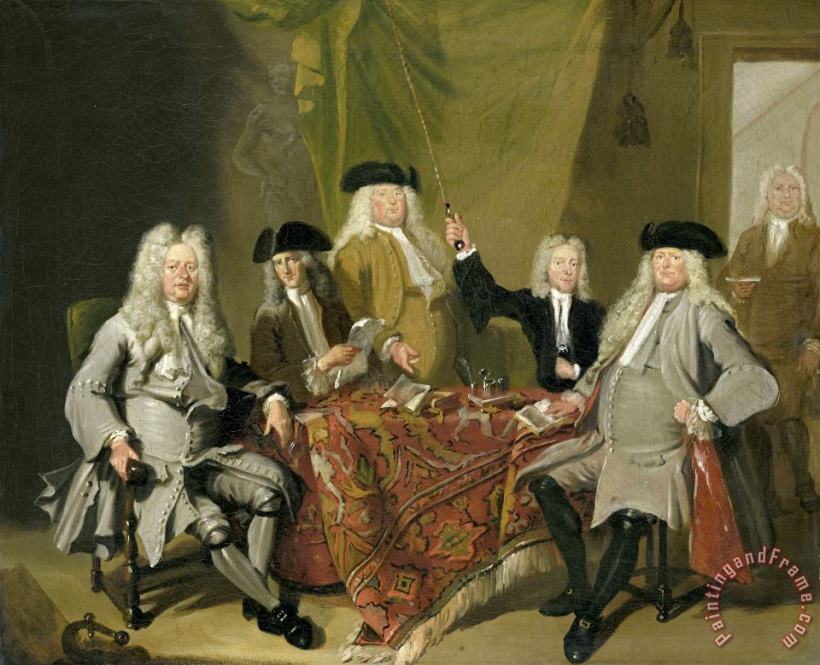 Cornelis Troost Inspectors of The Collegium Medicum in Amsterdam, 1724 Art Print