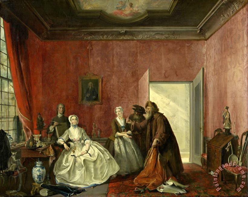 Cornelis Troost The Spendthrift Or The Wasteful Woman, Act Iii, Scene V, From The Play by Thomas Asselijn Art Print