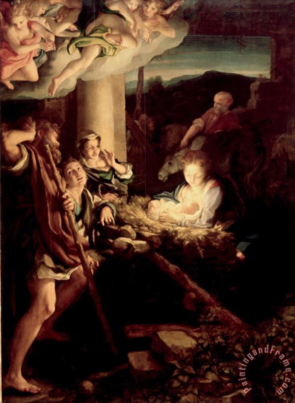 The Holy Night painting - Correggio The Holy Night Art Print