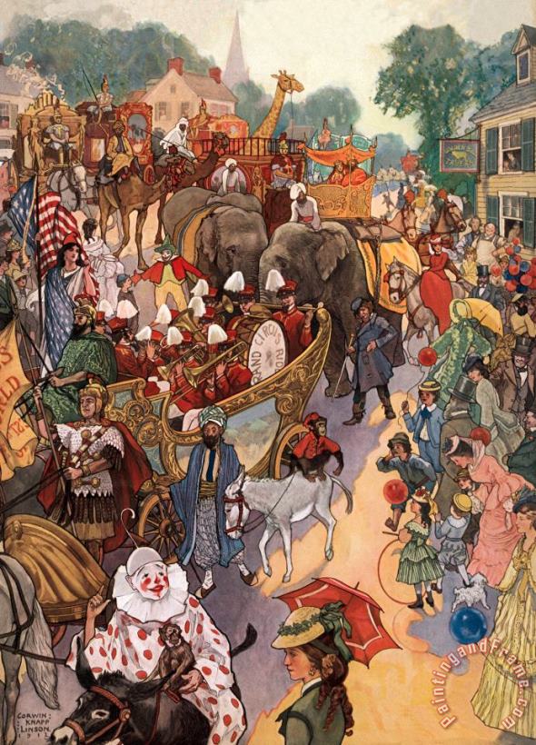 Corwin Knapp Linsom Circus Parade Art Print