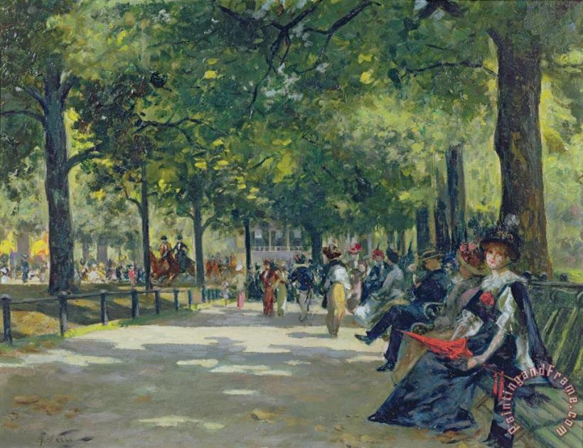 Hyde Park - London painting - Count Girolamo Pieri Nerli Hyde Park - London Art Print