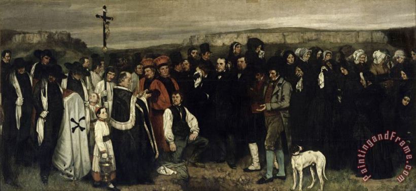 A Burial at Ornans painting - Courbet, Gustave A Burial at Ornans Art Print