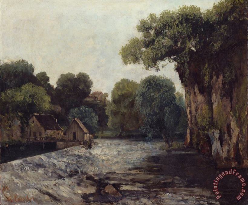 Courbet, Gustave L'ecluse De La Loue Art Painting