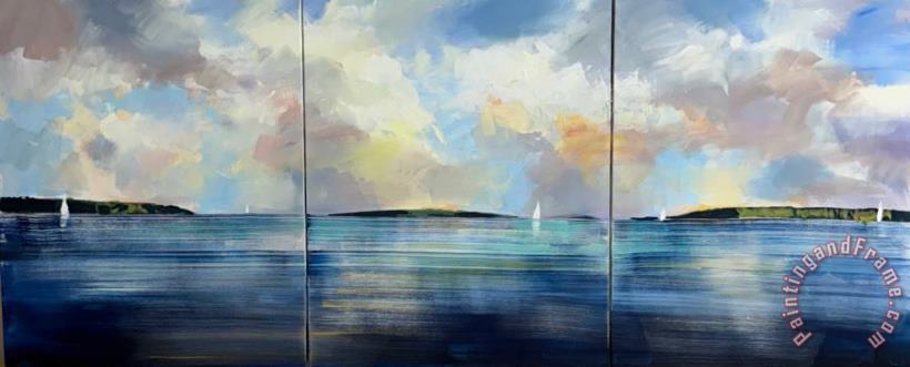 Sea Glass, Triptych painting - Craig Mooney Sea Glass, Triptych Art Print