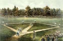 Currier and Ives The American National Game of Baseball Grand Match at Elysian Fields