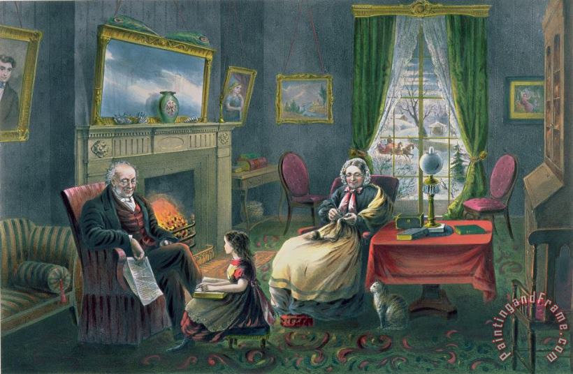 Currier and Ives The Four Seasons of Life Old Age Art Print