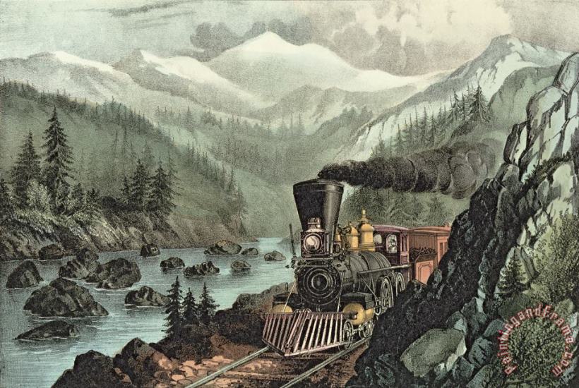 Currier and Ives The Route To California Art Painting