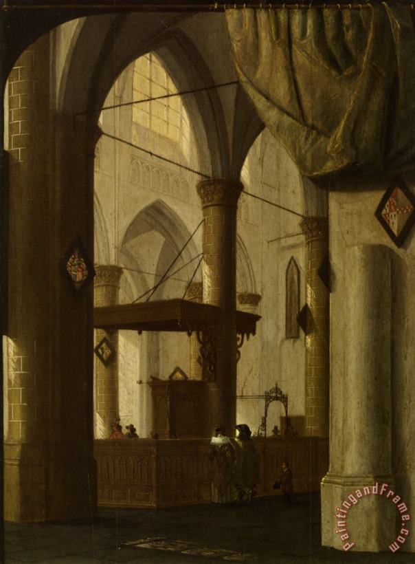 Daniel De Blieck Interior of Grote Kerk Art Painting