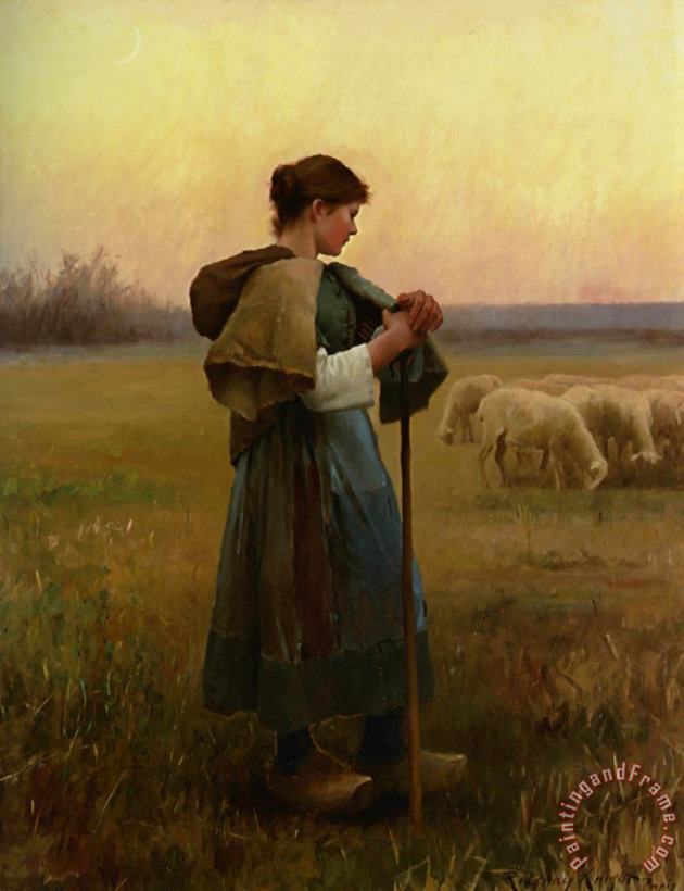 Daniel Ridgway Knight The Young Shepherdess Art Painting