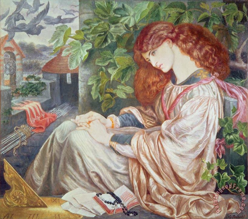 La Pia de Tolomei painting - Dante Charles Gabriel Rossetti La Pia de Tolomei Art Print