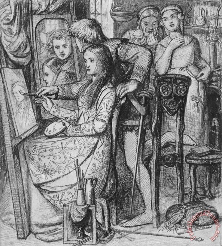 Dante Gabriel Rossetti A Parable of Love Art Painting