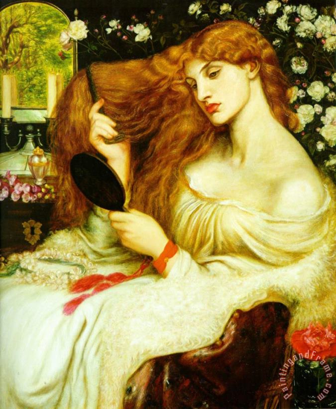Lady Lilith painting - Dante Gabriel Rossetti Lady Lilith Art Print