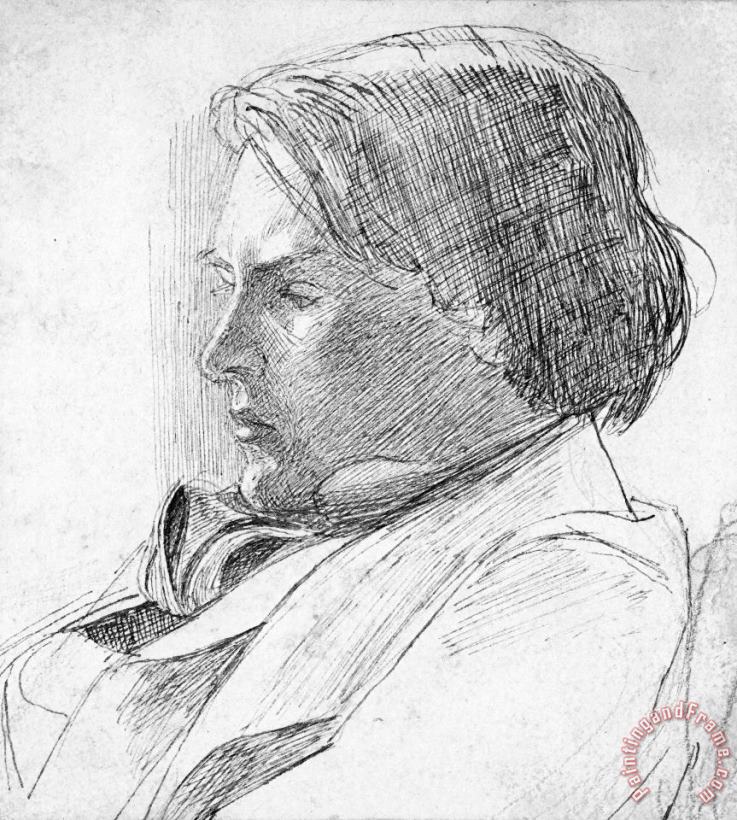 Portrait of a Young Man painting - Dante Gabriel Rossetti Portrait of a Young Man Art Print