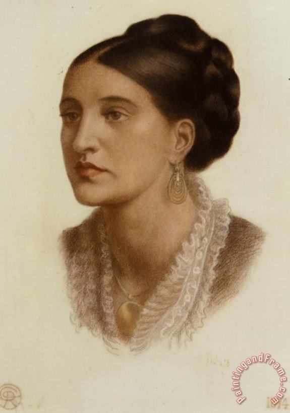 Portrait of Mrs Georgin a Fernandez painting - Dante Gabriel Rossetti Portrait of Mrs Georgin a Fernandez Art Print