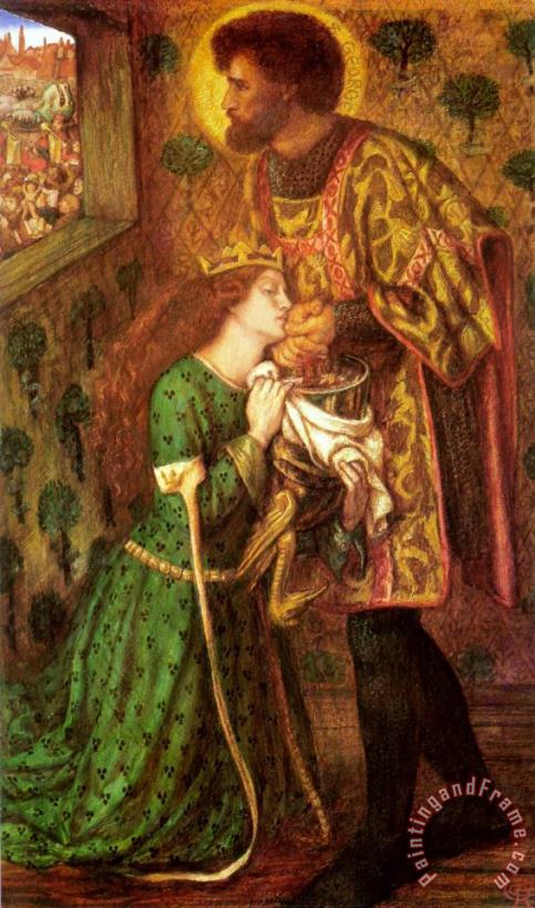 Saint George And The Princess Sabra painting - Dante Gabriel Rossetti Saint George And The Princess Sabra Art Print